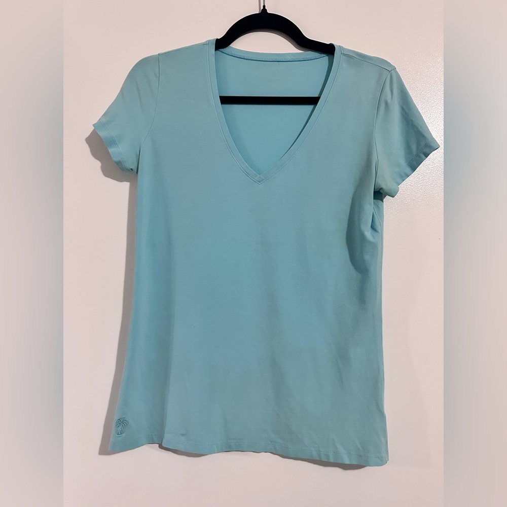 Lilly Pulitzer Blue Short Sleeve Fitted Tee